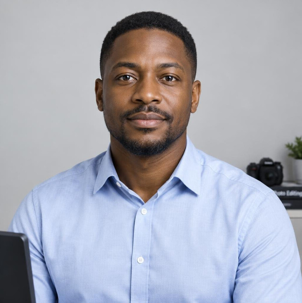 Portrait of a man photo editor